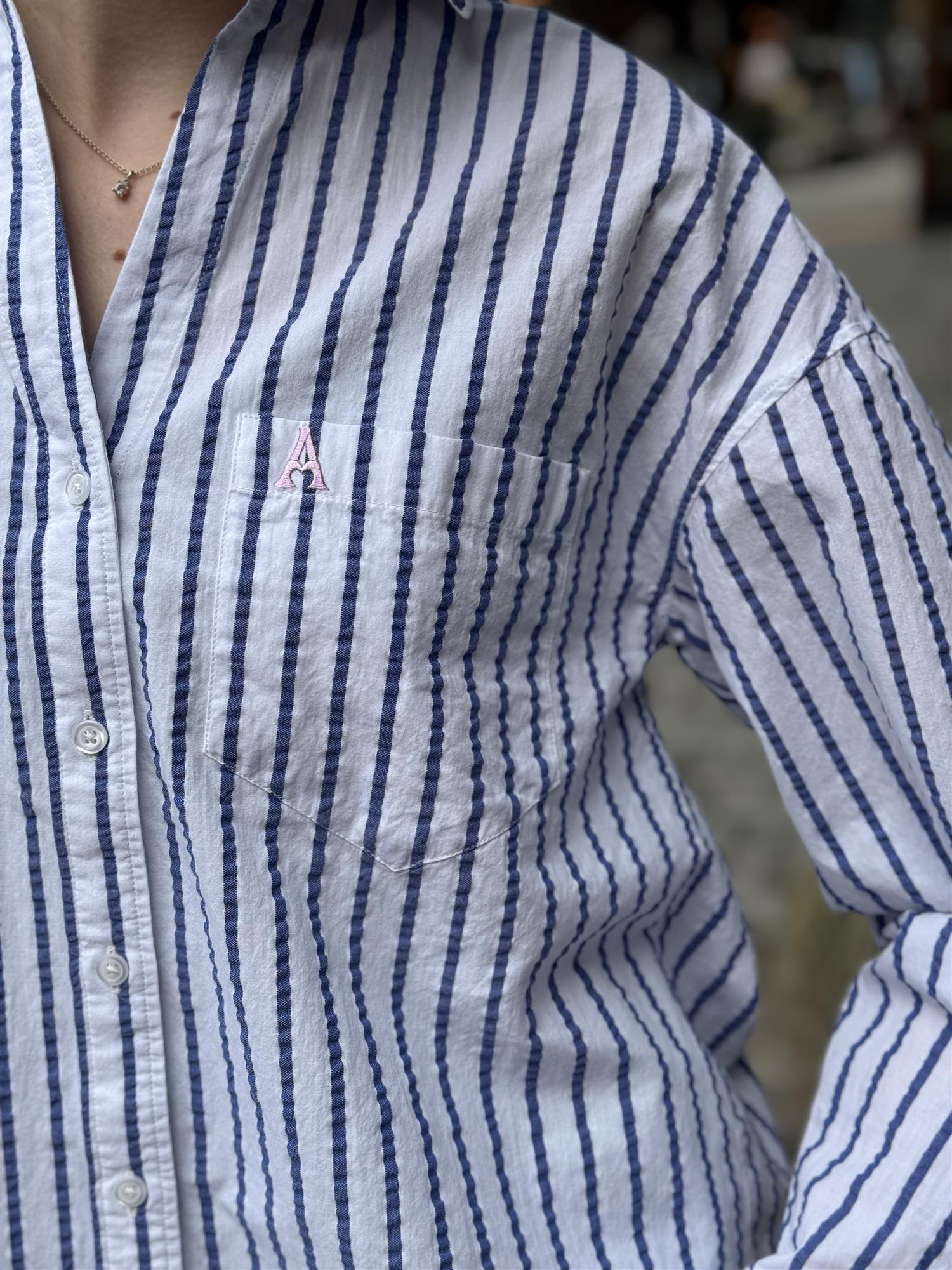 Venice Seersucker Butcher Stripe