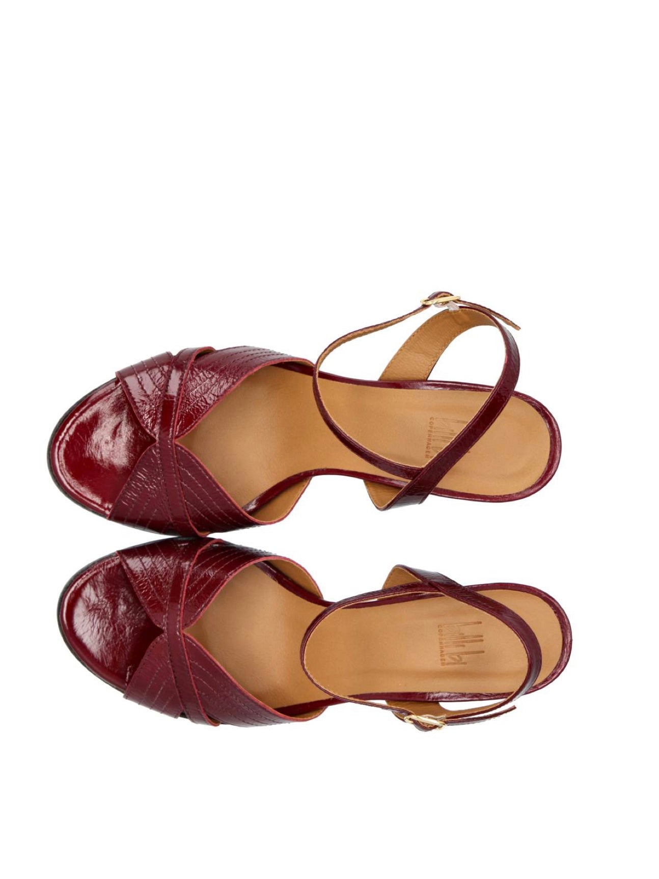 Heeled Sandals, Rubino Naplack 268