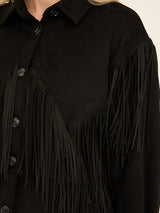 Suede Fringe Shirt