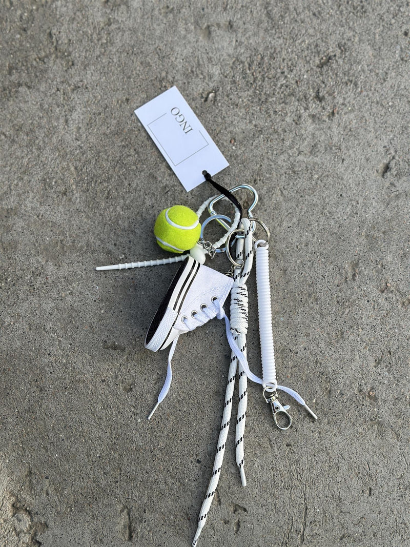Bag Charm, White Tennis Converse