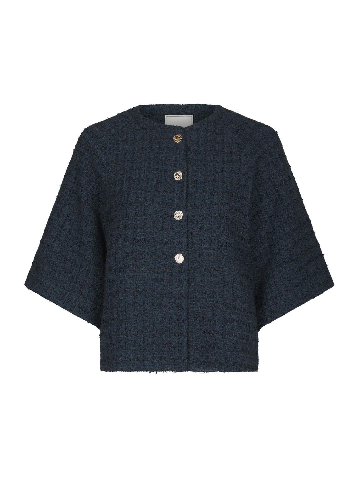 Rosella Boucle Mini Jacket, Navy