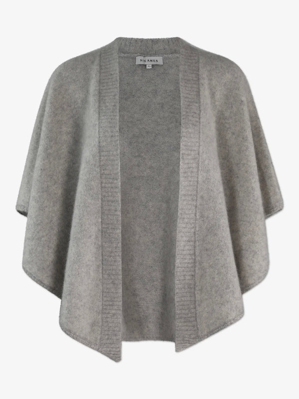 SANNE Poncho, Grey Melange