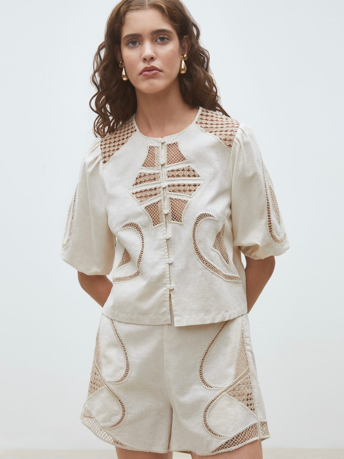 Lindsay blouse, Beige