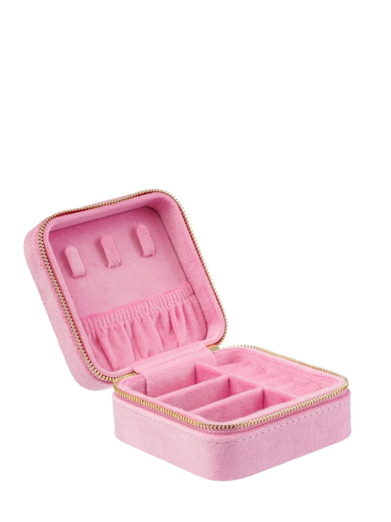 Velvet Jewellery Box Mini, Bubblegum Pink