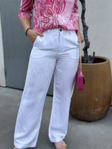 Tarita - Trousers Lin,  White