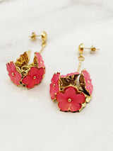 Flower Earring, Pink