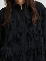 Dancing Cropped Shirt, Black