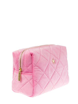 Velvet Square Make-Up Pouch S, Bubblegum Pink