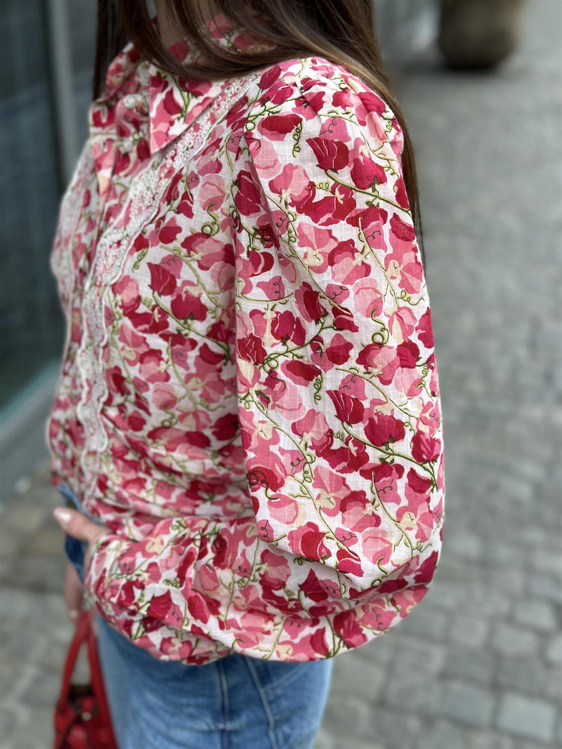 Cotton Slub Shirt, Poppy Field