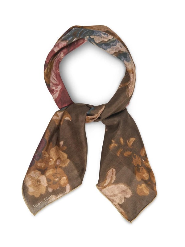 Light Daisy Scarf, Dark Olive