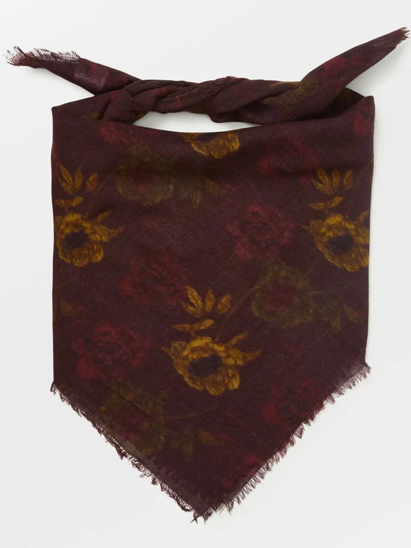 Magna Flower Siw Scarf, Brown