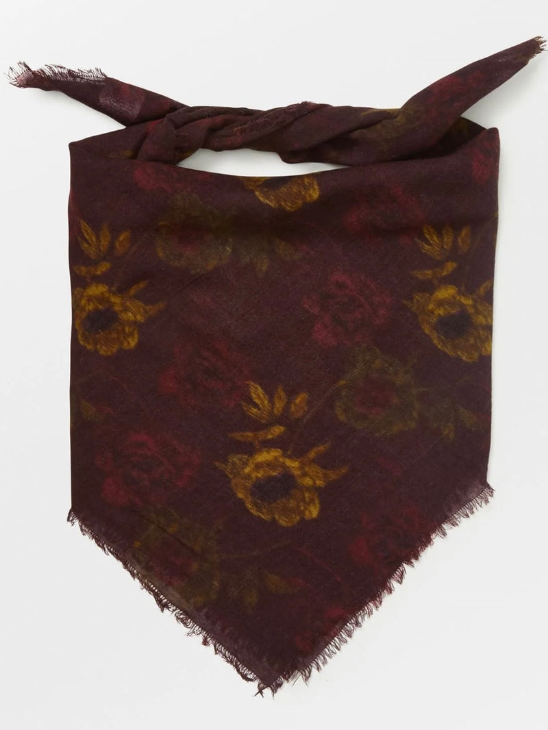 Magna Flower Siw Scarf, Brown