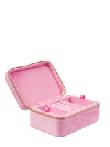 Velvet Jewellery Box, Bubblegum Pink