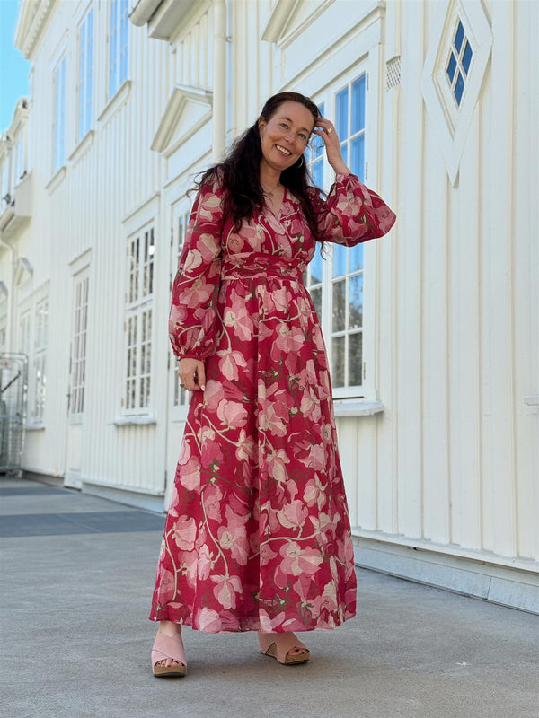 Viscose V-Neck Dress, Amour