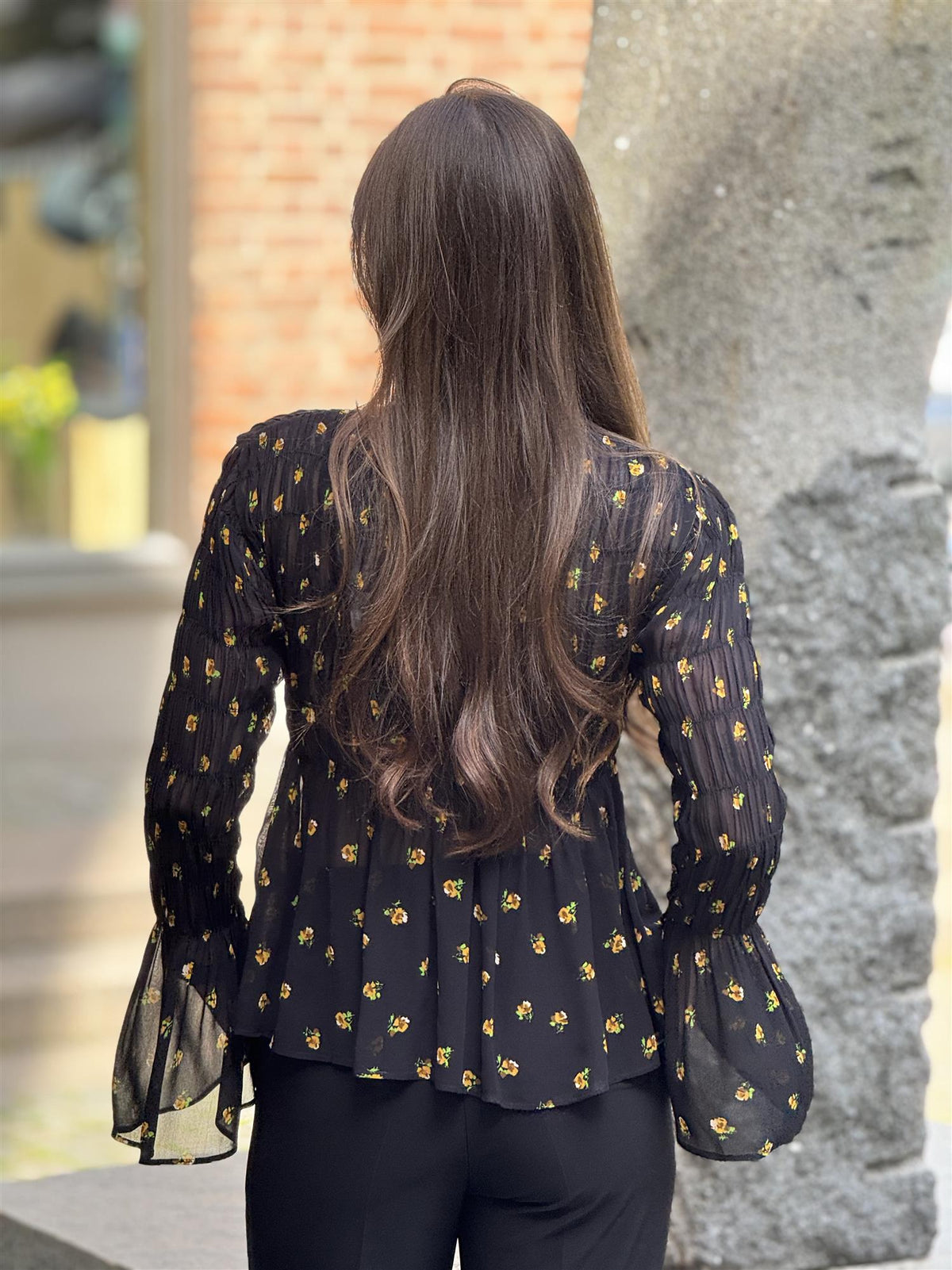 Georgette Smocking Top