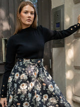 Stina High Neck, Jet Black