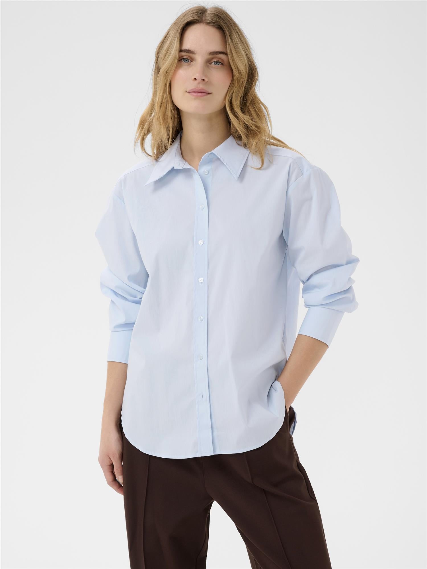 Zayna PW Shirt, Light Blue