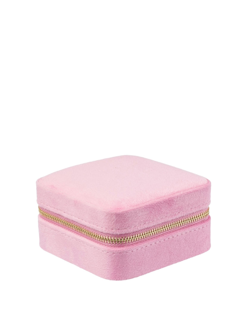 Velvet Jewellery Box Mini, Bubblegum Pink