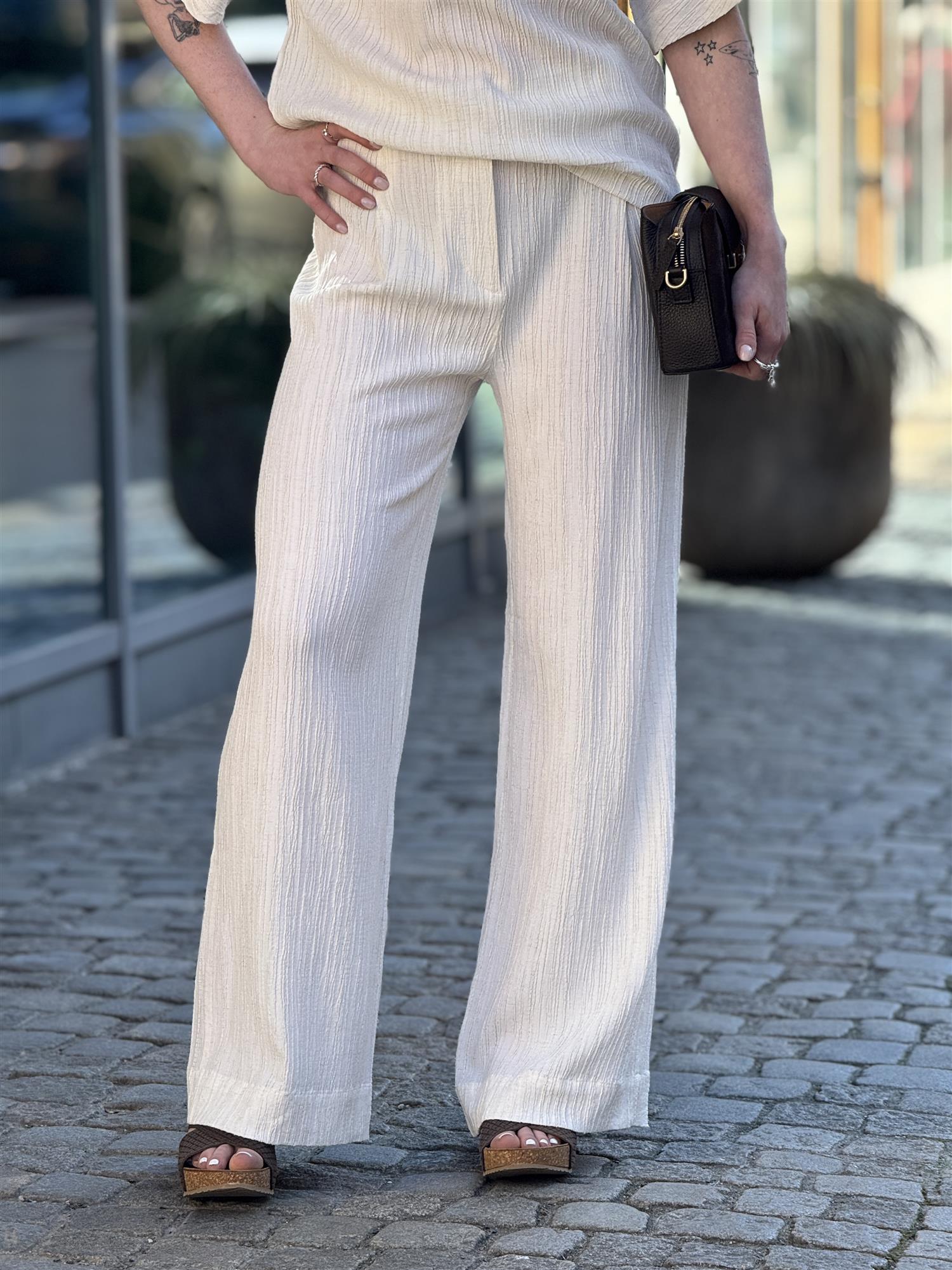 LR-REMY 2, pants, Cream