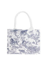 Canvas Tote Small, Blue Savannah