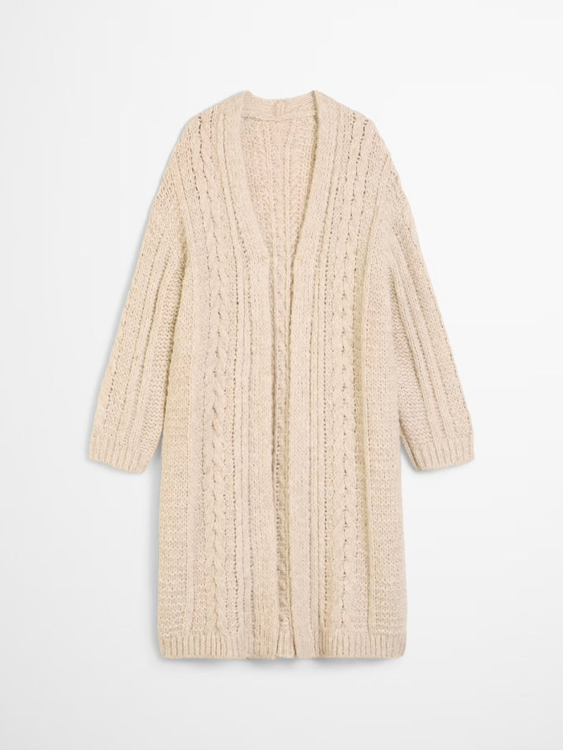 Cardigan, longsleeve, V-neck, Natural Stone