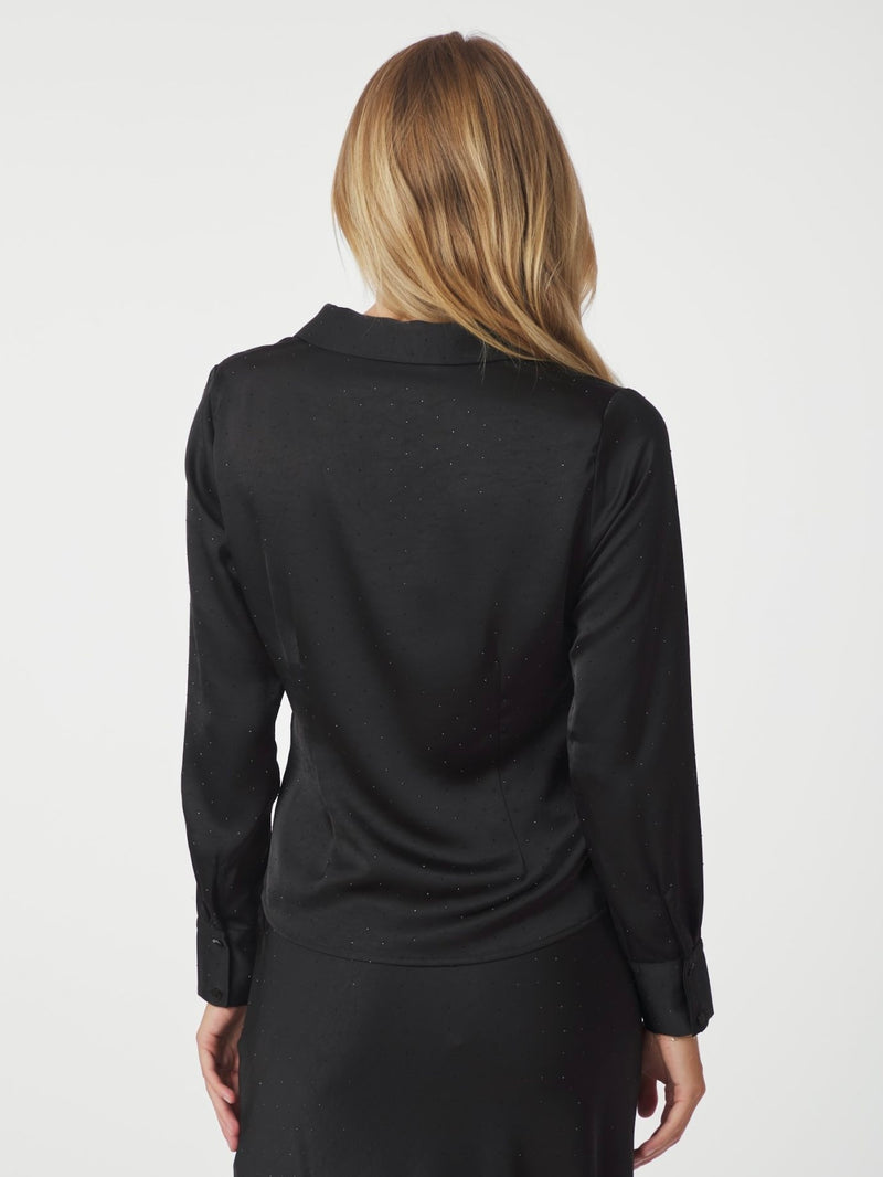 Christy Heavy Sateen Bedaz Shirt, Black