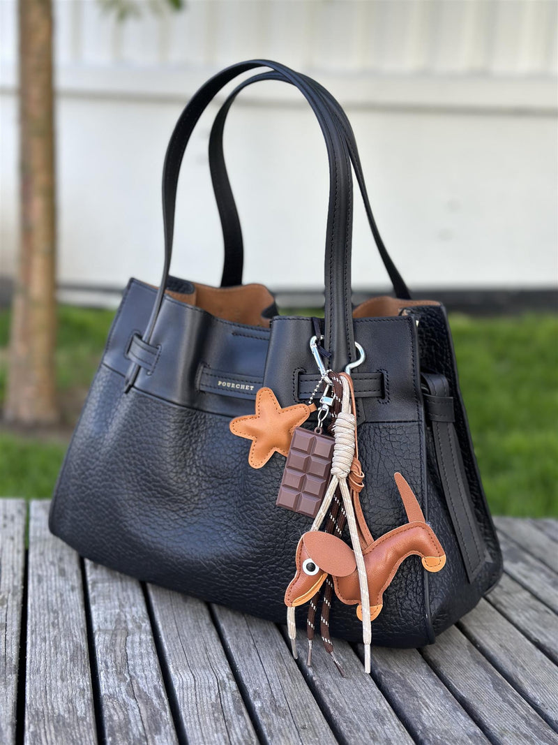 Bag Charm, Camel Dachs Chocolate
