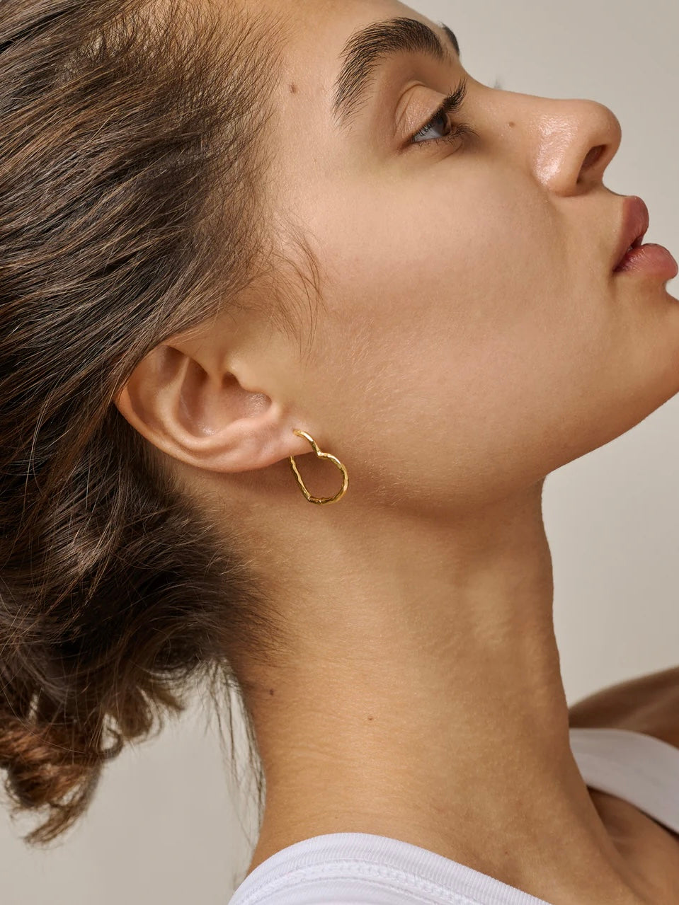 Hoops Organic Heart Medium, Gold