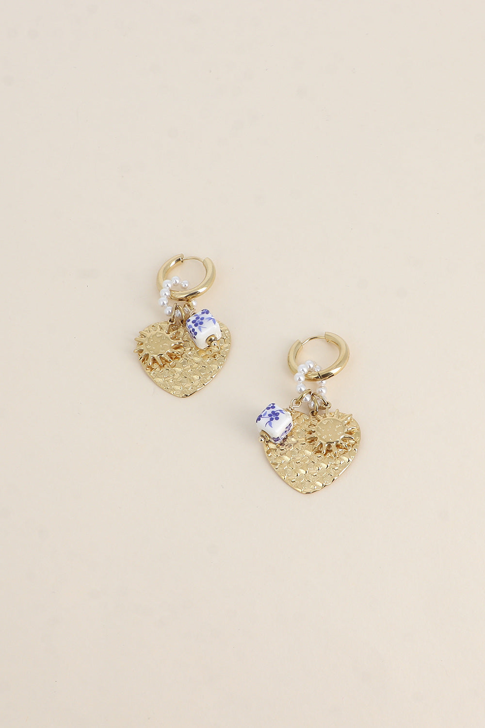 Hoops, hammered heart