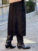 Suede Skirt, Black