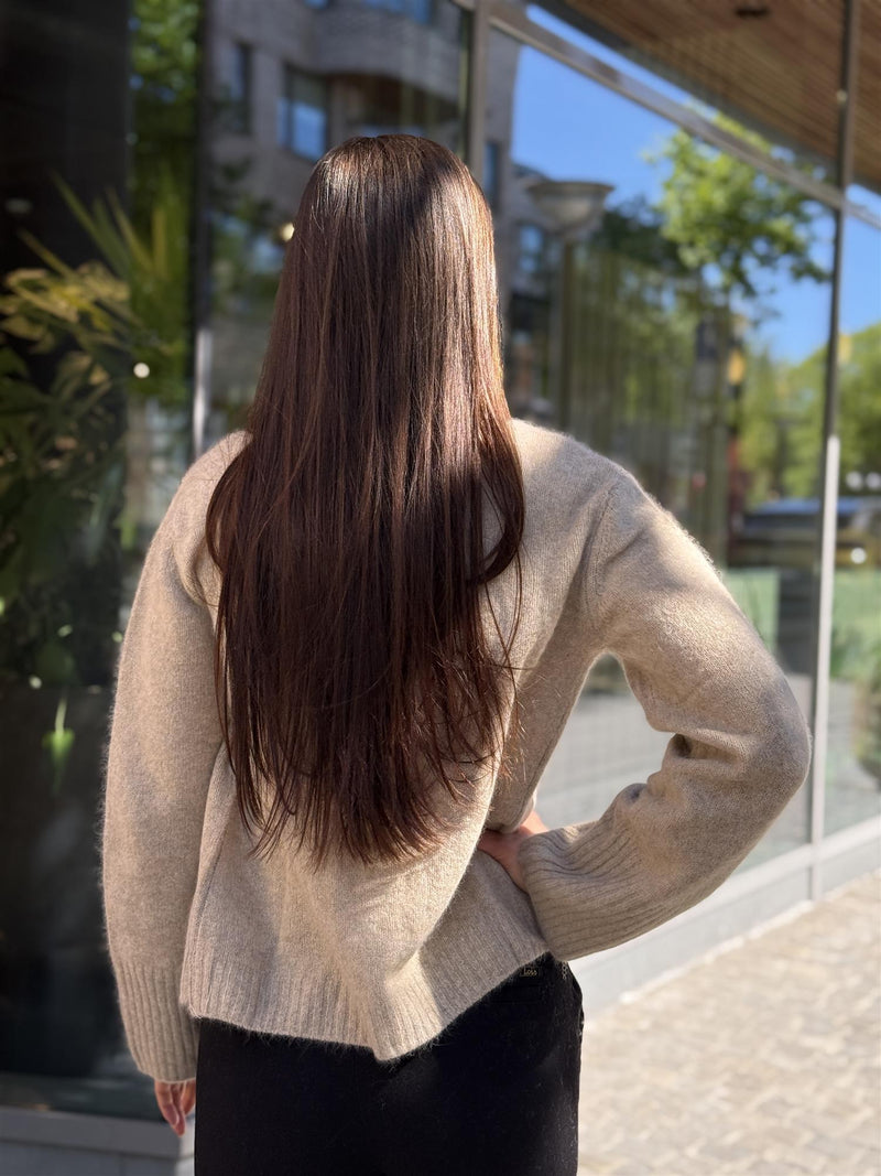 DUNA Cardigan, Beige Melange