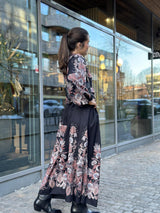 Long Paisley Dress, Noir