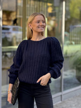 Wavy Sweater, Midnight Blue
