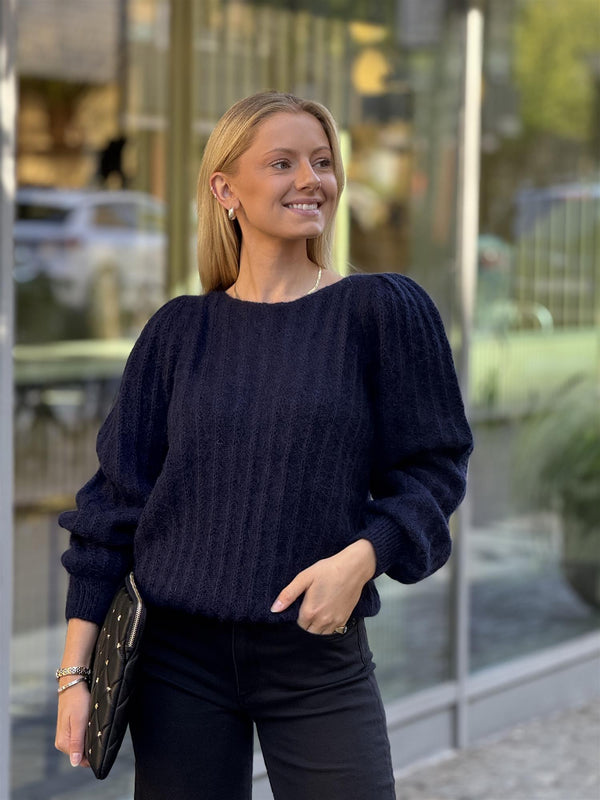 Wavy Sweater, Midnight Blue