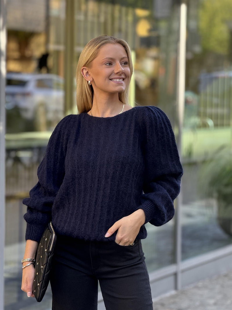 Wavy Sweater, Midnight Blue