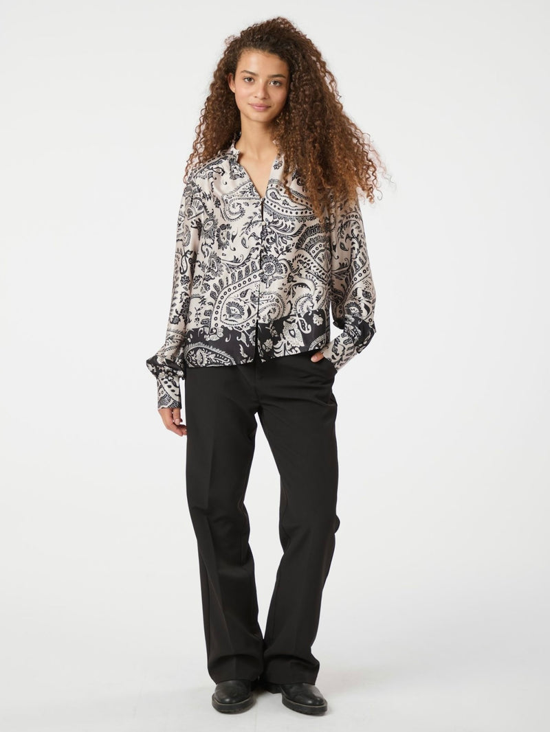 Massima Deco Paisley Blouse, Cream