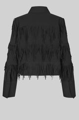 Dancing Cropped Shirt, Black