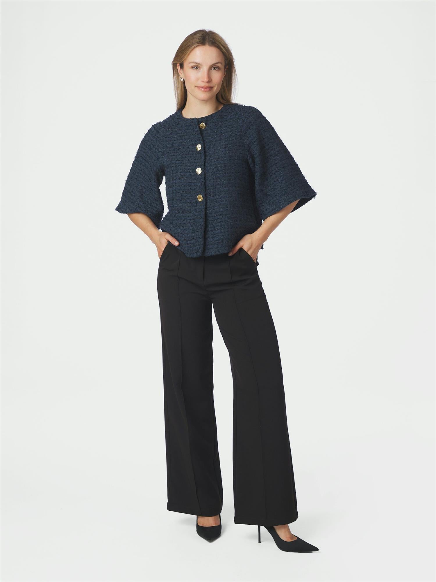 Rosella Boucle Mini Jacket, Navy