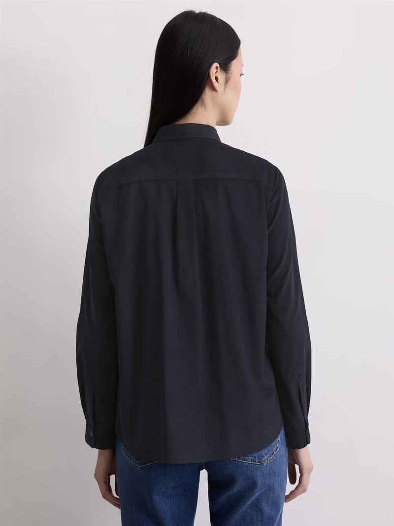Blouse, kent collar, Night Blue
