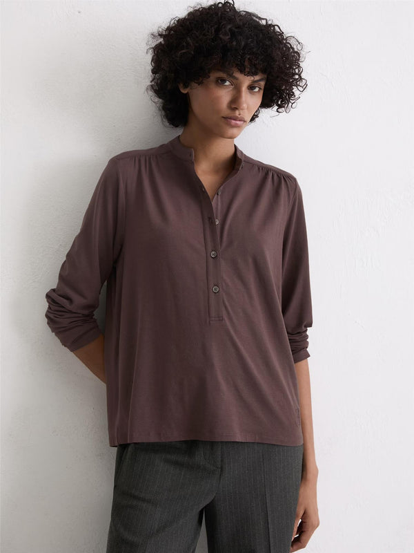 Jersey blouse, Black Cherry