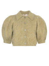 Hairy Knit Puffed Jacket