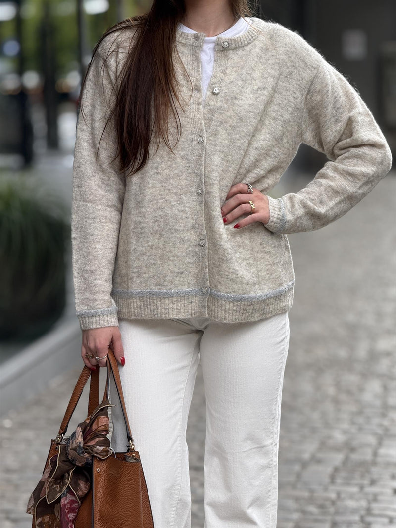 Claire Cardigan, White