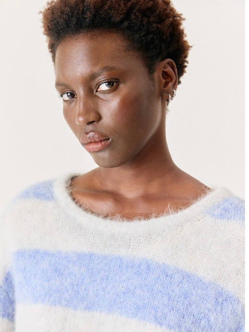 Niby Pullover, Blue/white