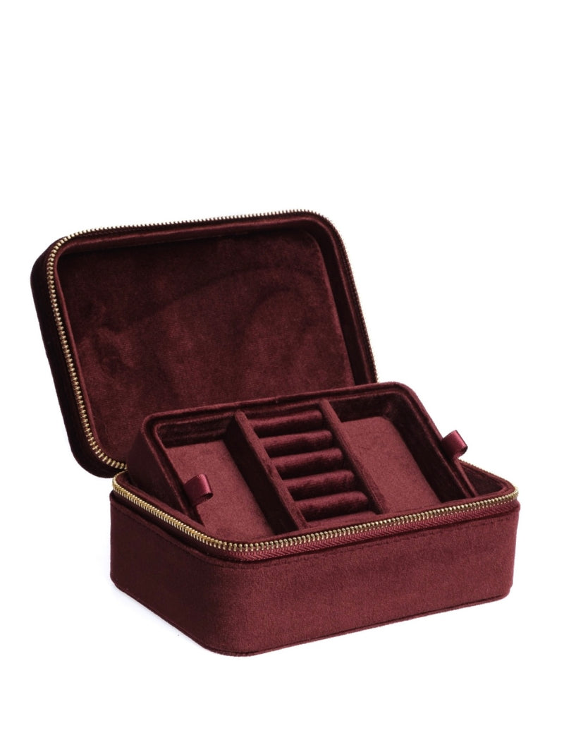 Velvet Jewellery Box, Maroon