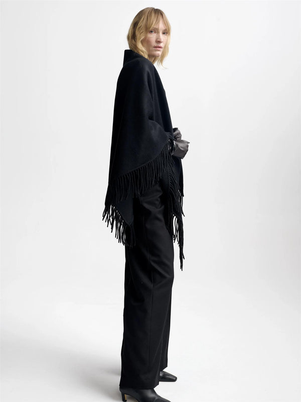 Alba Wool Scarf, Black
