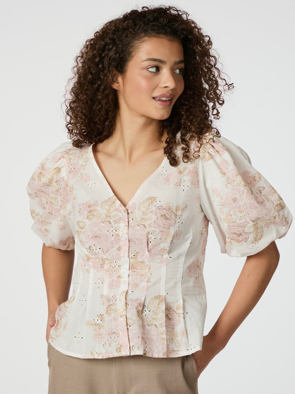 Timra Emb Rose Blouse, Dusty Rose