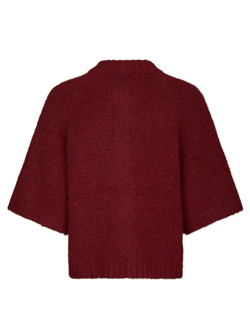 Benuta Fluffy Knit Cardigan, Red