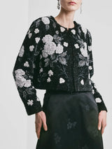 Beaded Cropped Jacket, Glamour