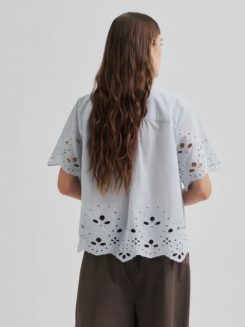 Limona Blouse, Gray Dawn