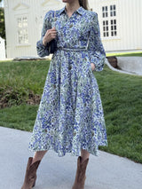 Linen Shirt Dress, Flora